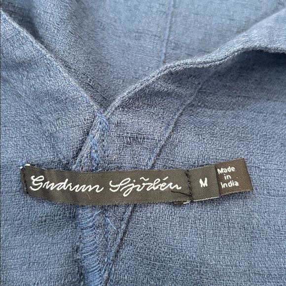 Gudrun Sjoden Organic Cotton Lagenlook Tunic Blue M - Picture 4 of 6